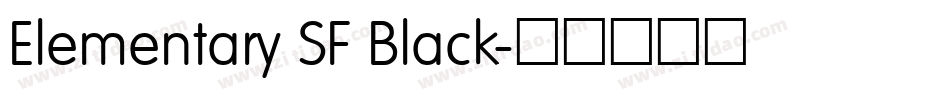 Elementary SF Black字体转换